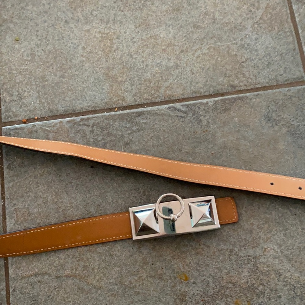 HERMES BELT REVERSIBLE/ “DOUBLE PYRAMID BUCKLE
